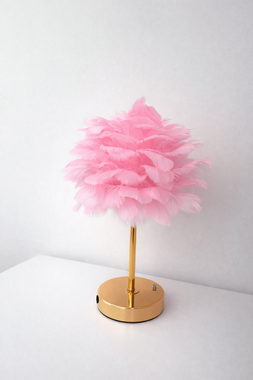 Feather Table Lamp - Romantic Bedside Accent Light - BloomyBoxShop