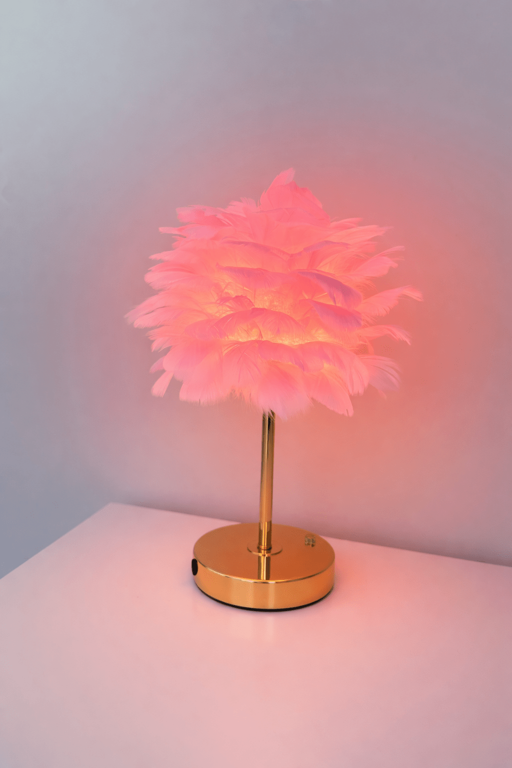 Feather Table Lamp - Romantic Bedside Accent Light - BloomyBoxShop