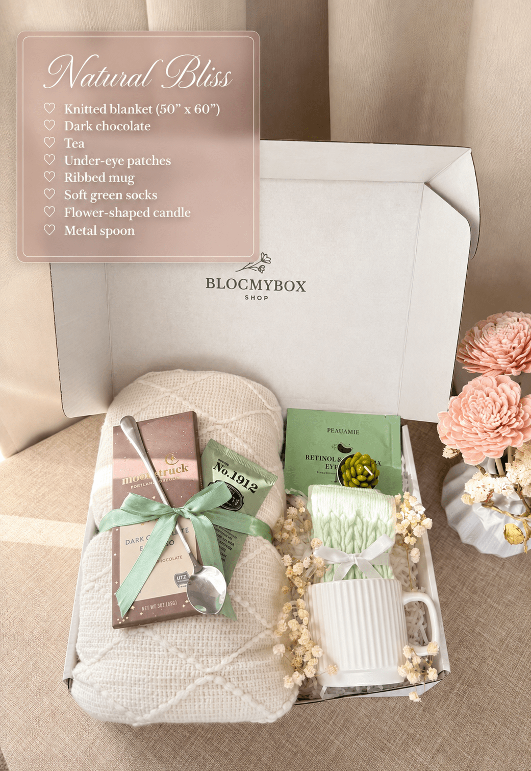 Get Well Soon Gift Box | Cozy Self Care Basket for Women - BloomyBoxShop