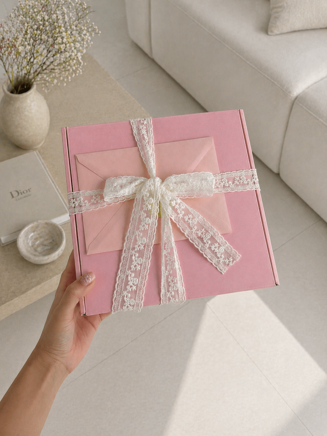 Luxury Rose Gift Box for Her | Plush Heart Bear, Rose Peony Candle, Eye Mask & Jewelry Organizer - BloomyBoxShop
